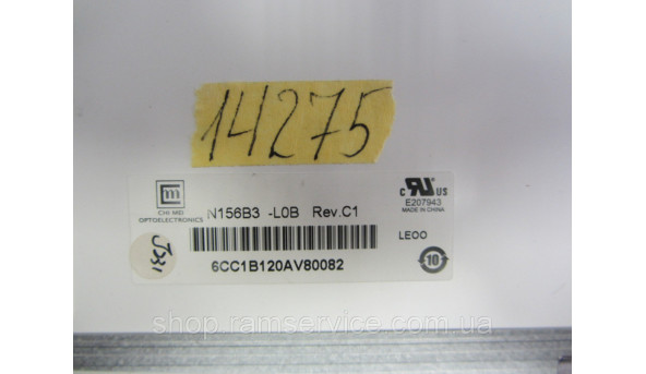 Матрица Chi Mei, N156B3-L0B REV.C1, LCD, 15.6 ", б / у - 299198