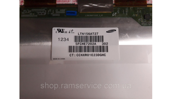 Матриця Samsung LTN156AT27 15.6" LED 1366x768, б/в - 299238