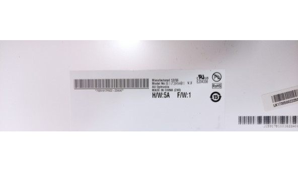 Матрица AU Optronics B173RW01 V.3 17.3 "LED 1600x900, б / у - 299315