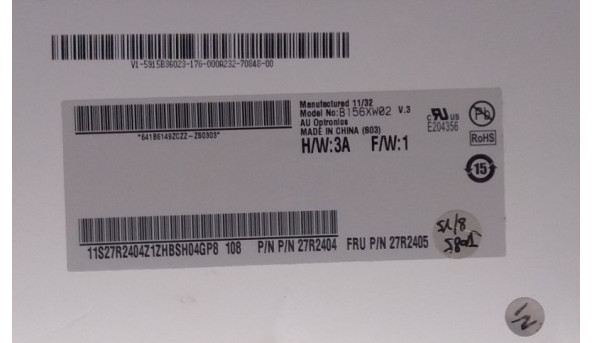 Матрица AU Optronics B156XW02 V.3 15.6 "LED 1366x768, б / у - 299335