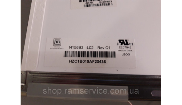 Матриця Chi Mei Optoelectronics N156B3-L02 15.6" CCFL 1366x768, б/в - 299371