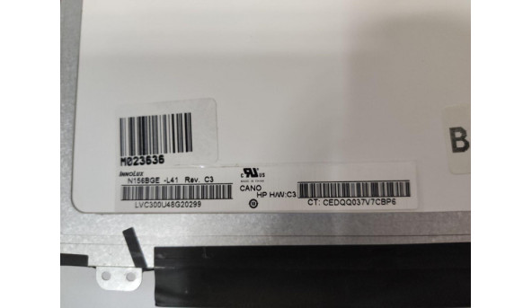 Матриця InnoLux, N156BGE-L41 REV.C3, 15.6", HD 1366x768, 40 pin, Slim, б/в, Присутні подряпини які помітні при роботі, та є маленький ледь помітний засвіт - 299401