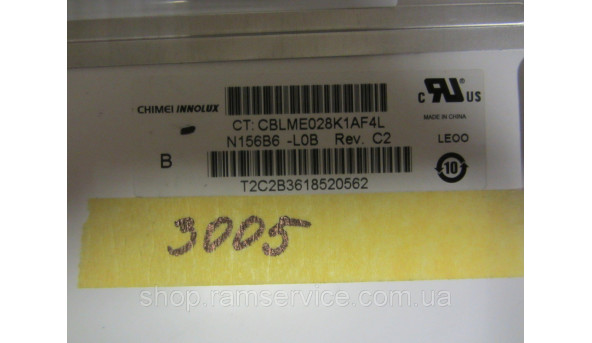 Матрица CHIMEI N156B6-L0B Rev. C2 15.6 "LED, б / у - 299779