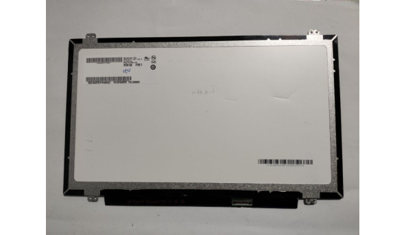 Матриця AU Optronics, B140XTN02.A, 14.0'', LCD, HD 1366x768, 30-pin, Slim, б/в, Є засвіти помітні на всіх кольорах (фото), та відсутня стрічка (фото), та подряпини і потертості від клавіатури - 299781
