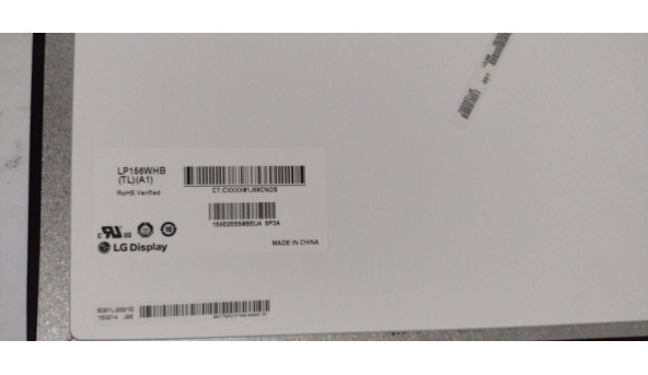 Матриця LG LP156WHB (TL)(A1) 15.6‘’ ,LCD, LED, HD, 1366x768, 40 pin, б/в Має Дефект,(ФОТО) і потертість від клавіатури, і кілька, незначних царапин - 299821