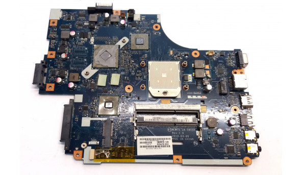 Материнська плата для ноутбука Packard Bell EasyNote TK81, LA-5911P, Rev:1.0. Стартує, робоча, пошкоджений аудіо роз'єм.