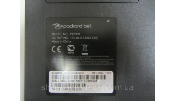 Корпус Packard Bell PEW91, б/в - 300136