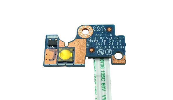 Кнопка включения для ноутбука HP 15-BS 15-BW 250 G6 255 G6 4350EL32L01 4550EL32L01 4550EL32L01 71NFE132056 LS-E791P Б/У - 300166