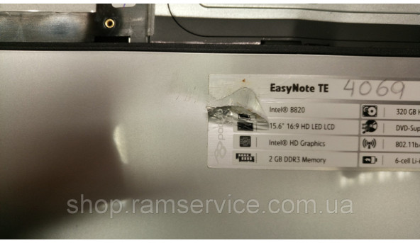 Корпус для ноутбука Packard Bell EasyNote TE, б/в - 300178