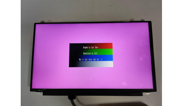 Матриця InnoLux, B156BGE-L31 Rev:C2, 15.6", 40-pin, LCD, HD 1366x768, Б/В. Є подряпини та присутні засвіти помітні на всіх кольорах - 300250