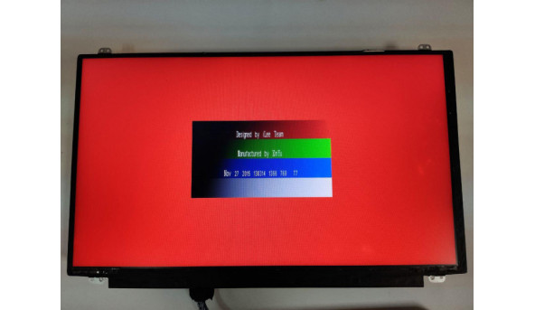 Матриця InnoLux, B156BGE-L31 Rev:C2, 15.6", 40-pin, LCD, HD 1366x768, Б/В. Є подряпини та присутні засвіти помітні на всіх кольорах