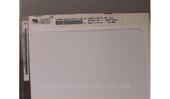 Матрица QUANTA DISPLAY INC. QD15TL07 REV: 02 15.4 "CCFL 1280x800, б / у - 300355