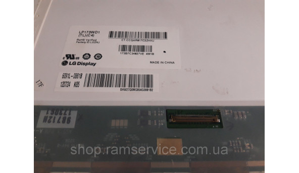 Матриця LG Display LP173WD1(TL)(C4) 17.3" LED 1600x900, б/в - 300360