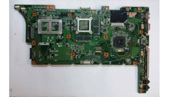 Материнська плата для ноутбука Asus K73S, K73SD, 60-N5HMB2100-B05, 69N0L6M21B05, Б/В. Нетестована, стан невідомий. Візуально без пошкоджень, погнута. Відео: N12P-GS-A1 GeForce GT540M. - 300410