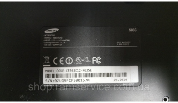 Корпус для ноутбука Samsung chromebook 503C, б/в - 300816