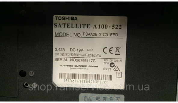 Корпус для ноутбука  Toshiba Satellite A100-522, б/в