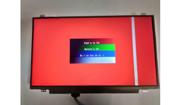 Матриця  LG Display,  LP140WH2 (TL)(X1),  14.0'', LCD,  HD 1366x768, 40-pin, Slim, б/в, Є полоси та подряпина (фото)