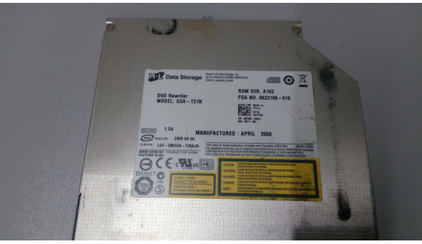 CD/DVD привід для ноутбука Dell Inspiron 1526, GSA-T21N, б/в