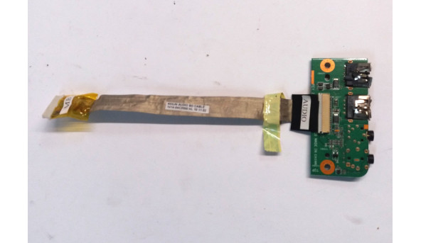 Плата з роз'ємами USB та Audio, для ноутбука Asus N53JN, 60-N4SI01000, Б/В, пошкоджені USB (фото) - 301063