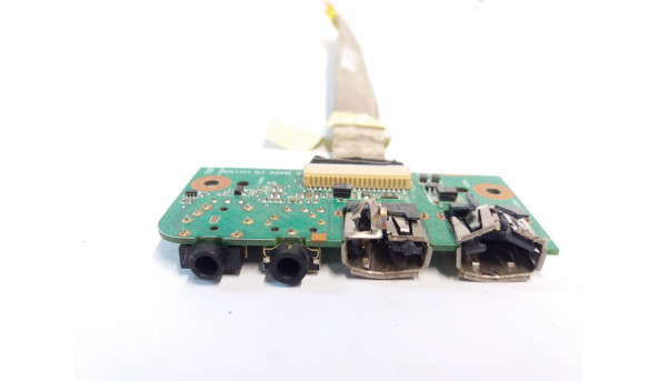 Плата з роз'ємами USB та Audio, для ноутбука Asus N53JN, 60-N4SI01000, Б/В, пошкоджені USB (фото)