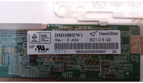 Матрица HannStar HSD100IFW1, LED, 10.2 "1024x600, б / у - 301068