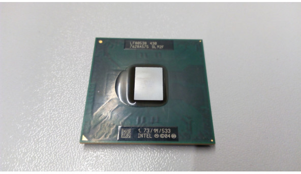 Процессор Intel Celeron M 430, тактовая частота 1,73 ГГц, 1 МБ кэш-памяти, частота системной шины 533 МГц, б / у