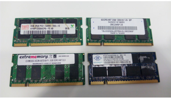 Оперативна память для ноутбука DDR2, 2 Гб, 667 МГц  PC2 5300S, SODIMM, б/в