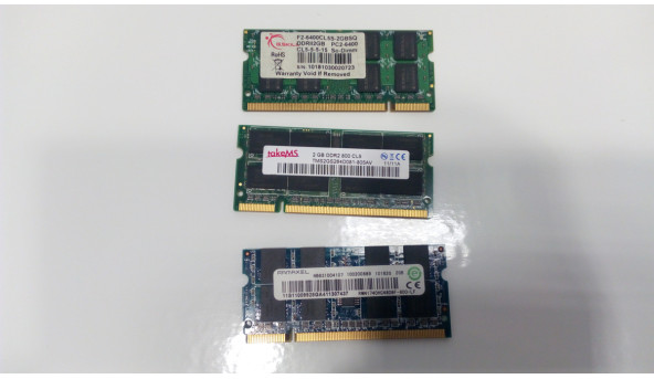 Оперативна память для ноутбука DDR2, 2 Гб, 800 МГц,  PC2 6400S, SODIMM, б/в