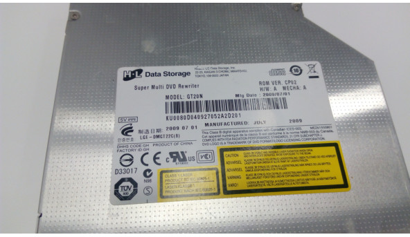 CD/DVD привід для ноутбука Acer Aspire 5542G, GT20N, б/в - 301384