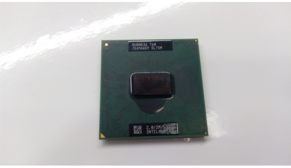 Процессор Intel Pentium M 760, 2 МБ кэш памяти, тактовая частота 2.00 ГГц, частота системной шины 533 МГц, б / у