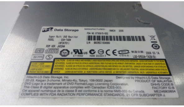 CD/DVD привід для ноутбука Fujitsu Esprimo V5535, GSA-T40N, б/в - 301531