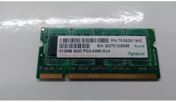 Оперативная память DDR2, 512 Мб, 4300S, SODIMM, б / у