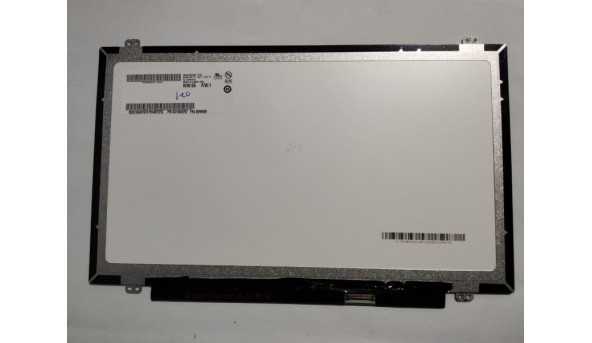 Матриця AU Optronics, B140XTN02.4, LCD, 14.0", 30 pin, HD 1366x768, Slim, б/в, Є подряпина та засвіти, помітні на всіх кольорах, відсутня стрічка (фото) - 301858