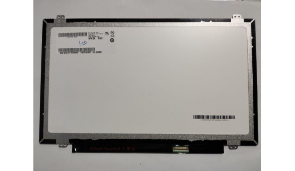 Матриця AU Optronics, B140XTN02.A, 14.0'', LCD, HD 1366x768, 30-pin, Slim, б/в, Є засвіти помітні на всіх кольорах (фото), та відсутня стрічка (фото) - 301863