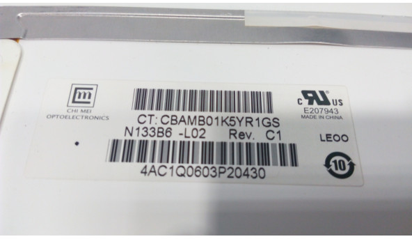 Матрица CHI MEI OPTOELECTRONICS, N133B6-L02, LED, 13.3 ", 1366x768 - 301870