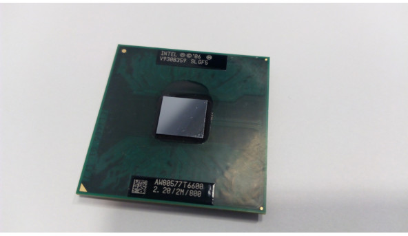 Процессор Intel Core2 Duo T6600, SLGF5, AW80577T6600, 2 МБ кэш-памяти, тактовая частота 2,20 ГГц, частота системной шины 800 МГц