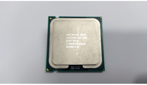 Процессор для персонального компьютера Intel Pentium E5200, SLAY7, 2 МБ кэш-памяти, тактовая частота 2,50 ГГц, частота системной шины 800 МГц