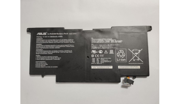 Батарея, акумулятор для ноутбука Asus ZenBook UX31E, 7.4V, 6840mAh, 50Wh, Li-ion Battery, б/в. Робоча