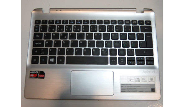 Середня частина корпуса з клавіатурою для ноутбука Acer Aspire V5-122p, wis604lk0300, 11.6" Б/В