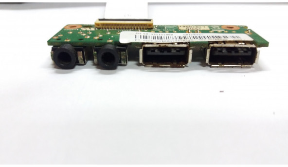 Плата с разъемами USB и Audio для ноутбука Asus K53SV, SX507V, 69N0KDB10G01-01, Б / У - 302493