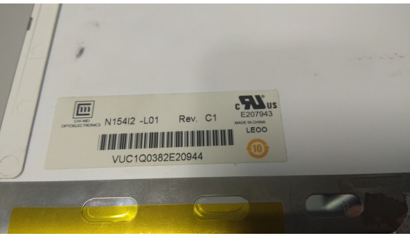 Матриця Chi Mei Optoelectronics, n154i2-l02 rev.c1, CCFL 1-Bulb, 15.4", WXGA 1280x800, Б/В - 302769