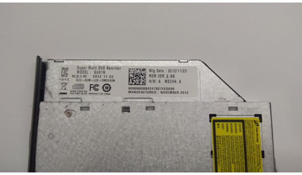 CD/DVD привід для ноутбука Acer Aspire M5-581T(G), Aspire M3, M3-581T, Q5LJ1, GU61N, Б/В, в хорошому стані, без пошкоджень.