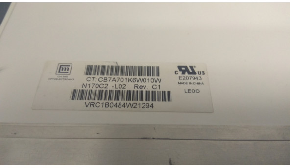Матрица Chi Mei Optoelectronics, N170C2-L02 Rev: C1, CCFL 1-Bulb, 17.0 ", WXGA + 1440x900, Б / У - 303067