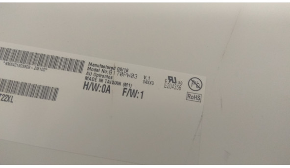 Матрица AU Optronics, B170PW03 V.1, CCFL 1-Bulb, 17.0 ", WXGA + 1440x900, Б / У - 303074