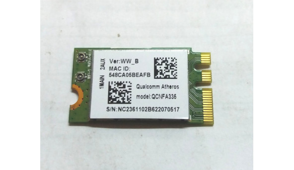 Адаптер WI-FI знятий з ноутбука ACER Aspire ES1-731, QCNFA335, NC2361102, Б/В. В хорошому стані, без пошкодження.
