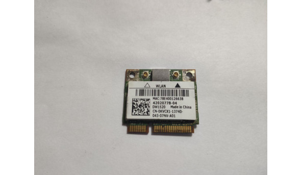 Адаптер WI-FI знятий з ноутбука Dell ALIENWARE M17X R2, P01E, 17", Dell Latitude E6410, CN-0KVCX1, BCM943224HMS, Б/В, в хорошому стані, без пошкодження.