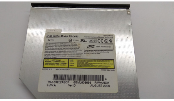 CD / DVD привод для ноутбука Asus A6M, TS-L632, IDE, Б / У