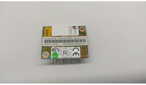 Modem board, снят с ноутбука Lenovo Thinkpad T500, 43Y6463, Б / У