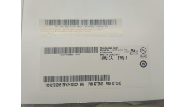 Матрица AU Optronics, B121EW03 V.6, CCFL 1-Bulb, 12.1 ", 1280x800, Б / У - 304115