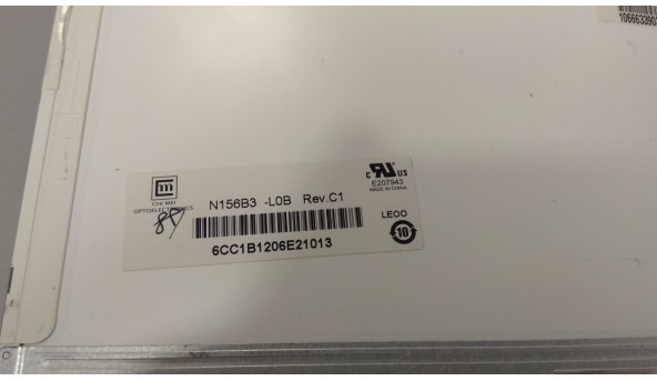 Матрица Chi Mei Optoelectronics, N156B3-L0B, REV: C1, CCFL 1-Bulb, 15.6 ", WXGA 1366x768 HD, Б / У - 304166